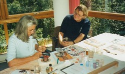 Brigitte Baert enseigne l'criture d'icne en Norvege